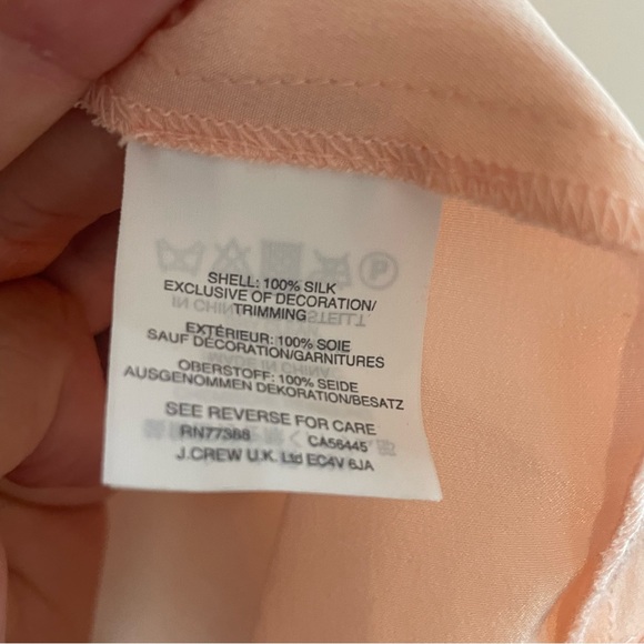 J. CREW 100% Silk Embroidered Bell Sleeve Blouse - Blush Pink Size 2 - Picture 9 of 12